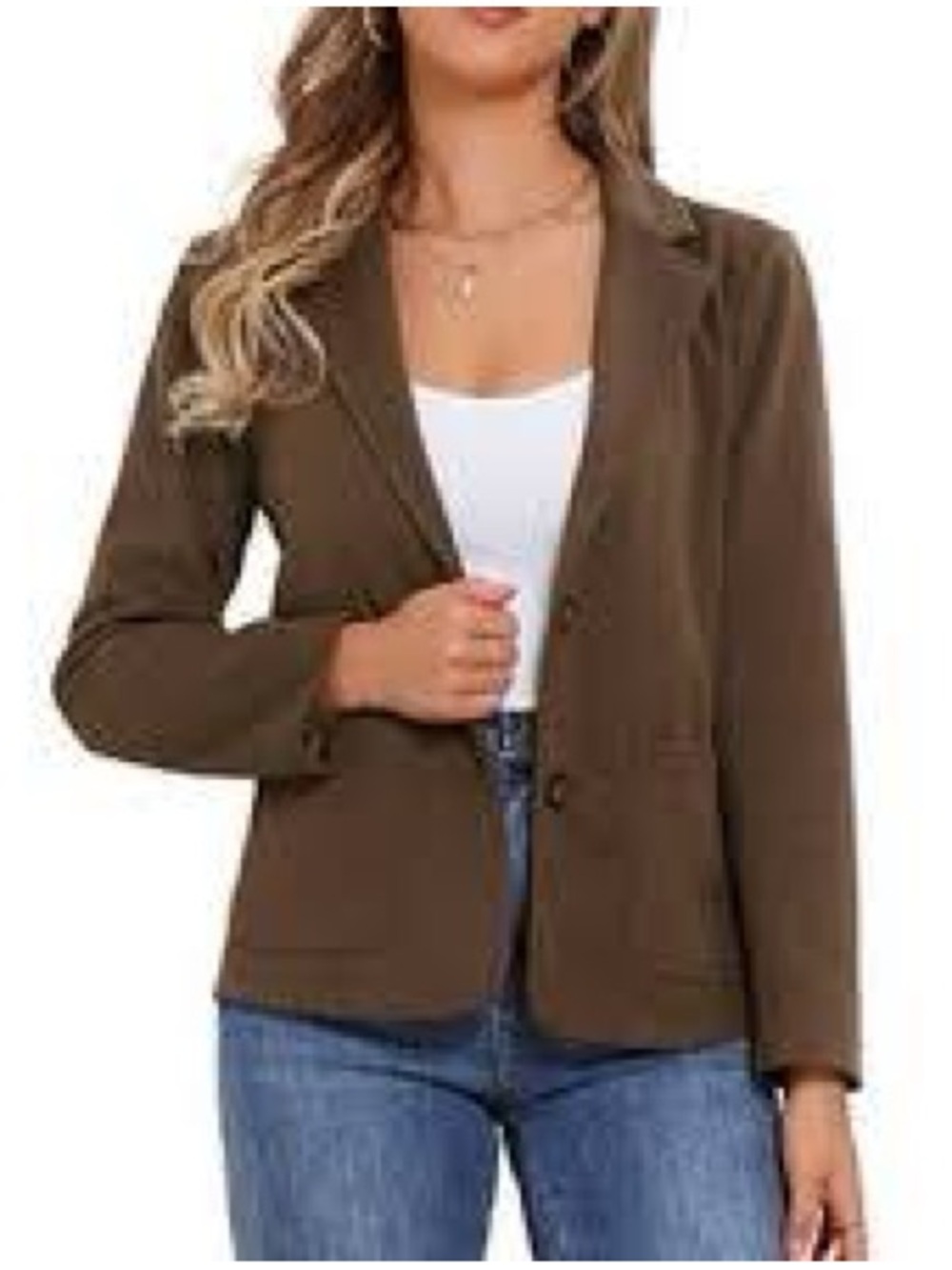 Tailored Brown Women’s Blazer Jacket